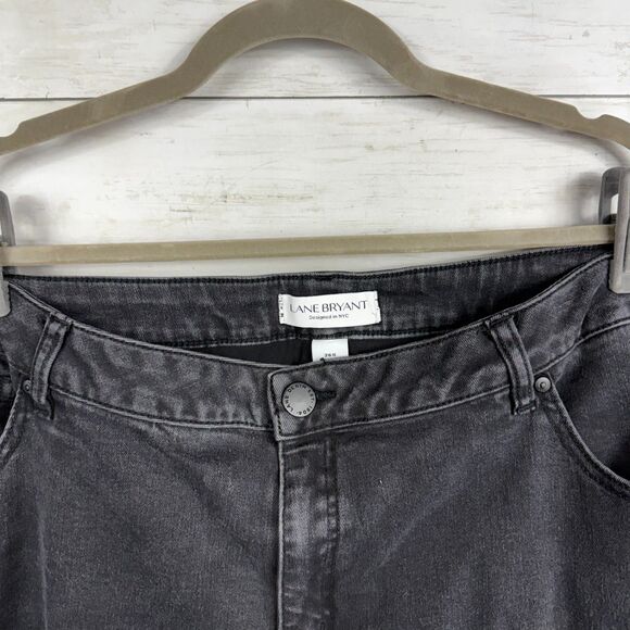 Lane Bryant Black Mid-Rise Super Stretch Skinny Jeans - Picture 3 of 4